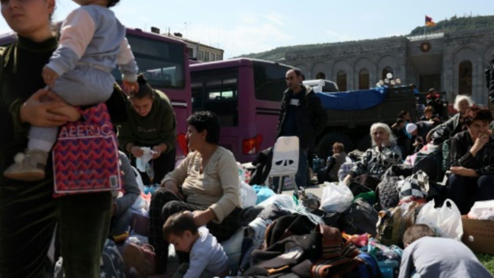 Flüchtlinge in der armenischen Stadt Goris