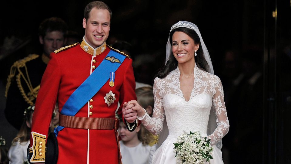 Prinz William und Herzogin Kate bei ihrer Hochzeit am 29. April 2011
