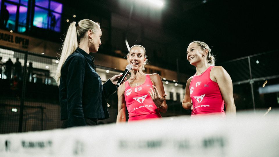 Denise Höfer, 42, (links) und Victoria Kurz, 24, sind aktuell das beste deutsche Frauen-Doppel im Padel