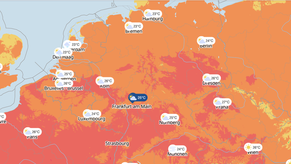 Wetter in Deutschland: Temperatur-Vorschau