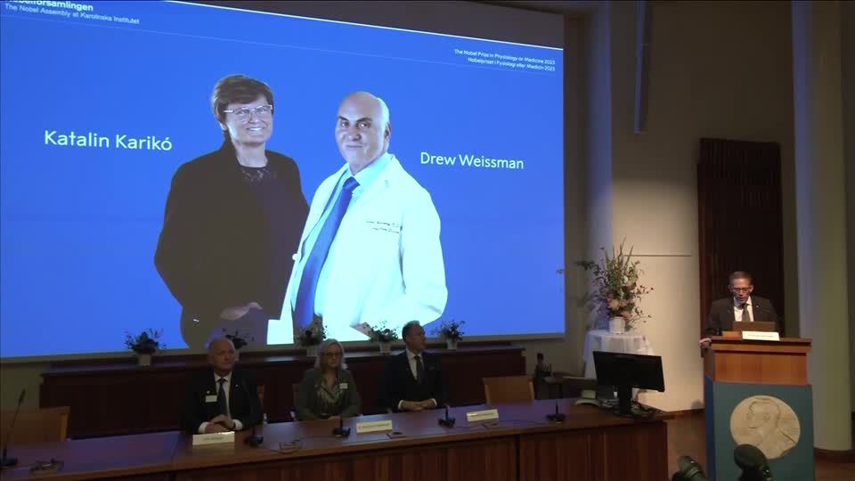 Video: Medizin-Nobelpreis geht an Wegbereiter für Corona-Impfstoff
