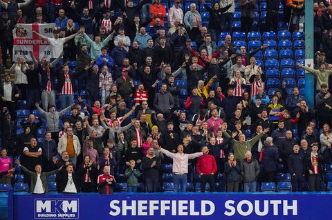 Sunderland-Fans während des Spiels gegen Sheffield Wednesday