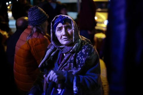 Eine aus Bergkarabach geflohene Armenierin in der Stadt Goris