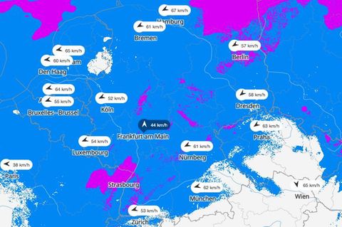 DWD Warnung vor Sturmböen karte