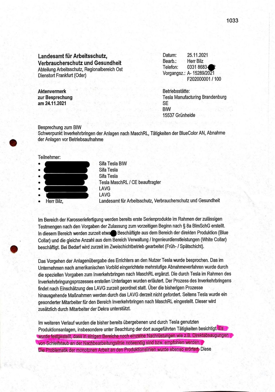 Screenshot LAV-Dokument Direktabsaugung von Schleifstaub