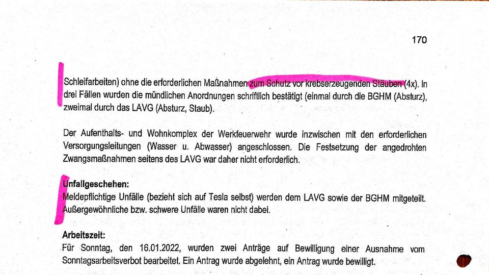 Screenshot Tesla-Recherche krebserregende Stoffe