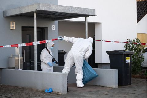 Darmstadt: Spurensicherer am Tatort