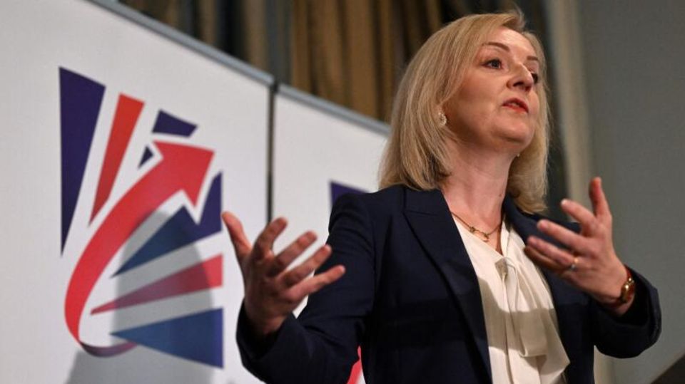 Alle wollten sie hören: Ex-Premier Liz Truss mit ihrem Slogan "Make Britain grow again"
