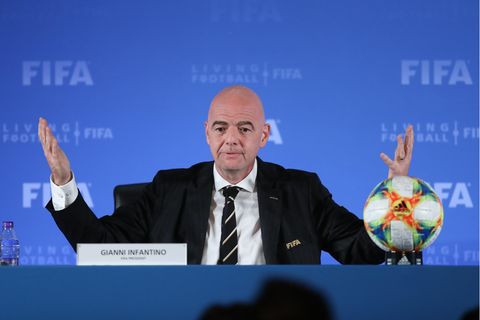 Gianni Infantino in Shanghai, wo der Fifa-Council tagte
