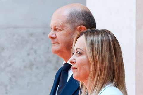 Olaf Scholz und Giorgia Meloni in Rom