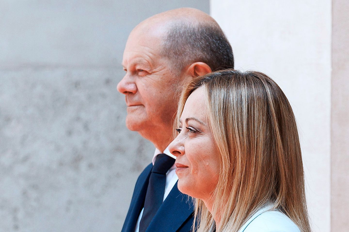Olaf Scholz und Giorgia Meloni in Rom