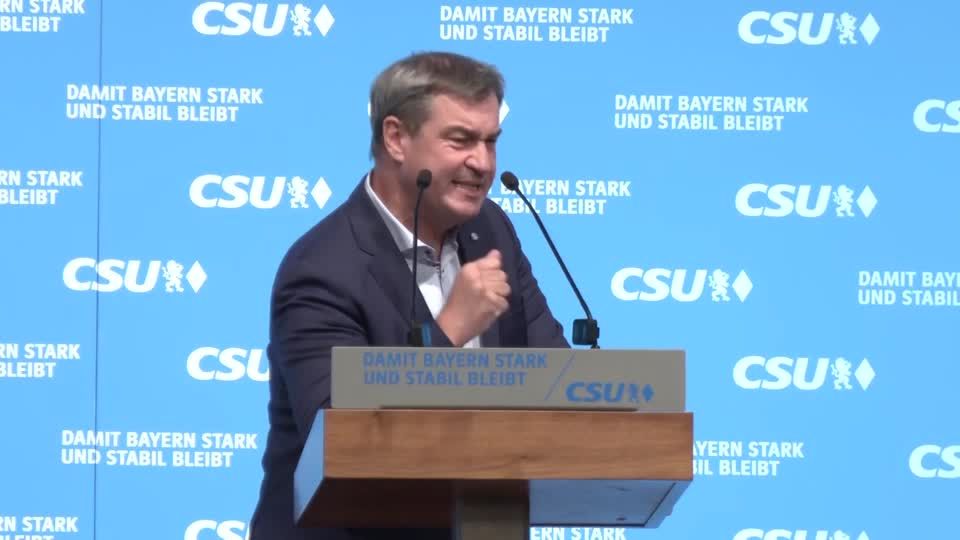 Video: "Es ist echt ernst" - Söder kämpferisch zum Wahlkampfende