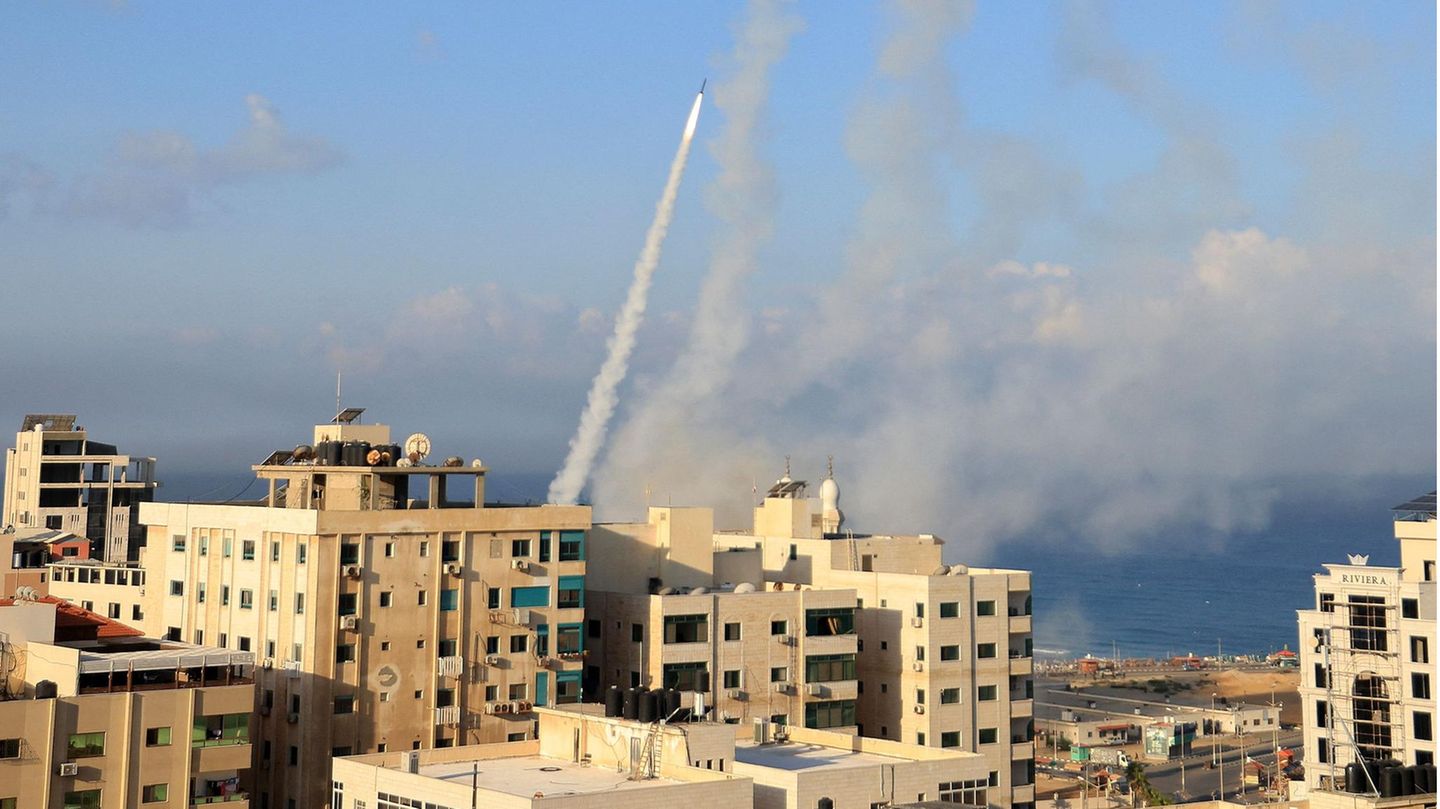Die Terrororganisation Hamas griff Israel unter anderem mit Raketen an