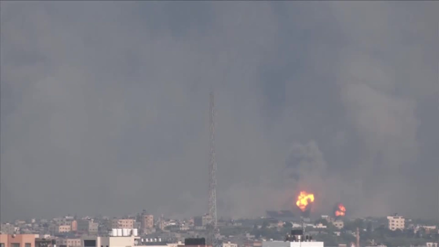 Israel massively bombs Gaza Strip after Hamas attack
