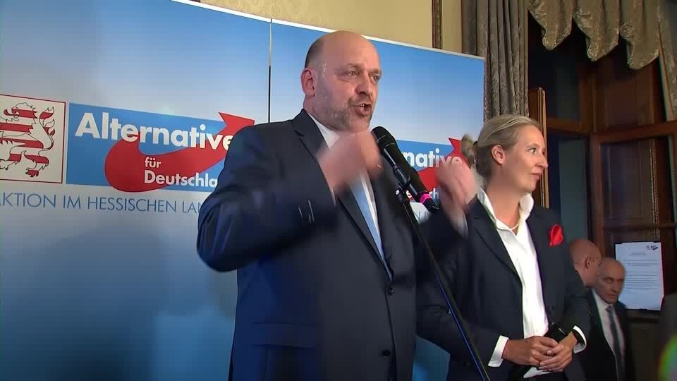 Video: AfD in Hessen auf Platz 2 - CDU kann zwischen Grünen und SPD wählen Video: AfD in Hessen auf Platz 2 - CDU kann zwischen Grünen und SPD wählen
