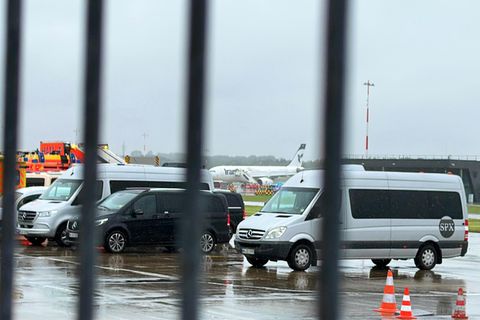 Die Iran-Air-Maschine auf dem Hamburger Flughafen