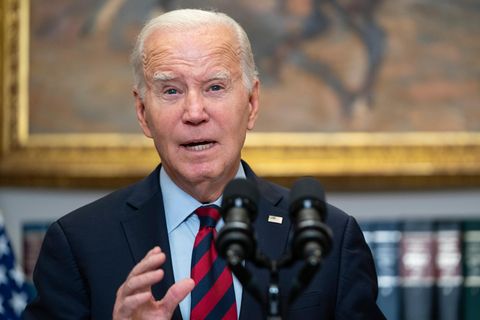 US-Präsident Joe Biden spricht im Weißen Haus