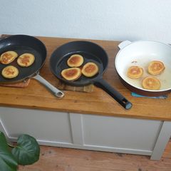 Drei Bratpfannen im Vergleich