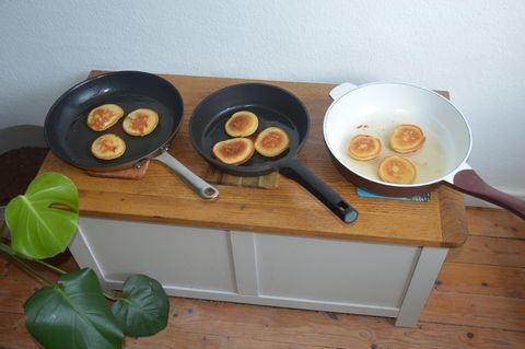 Drei Bratpfannen im Vergleich