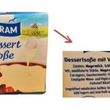 "Mit Vanillegeschmack" meint meist mit Aroma