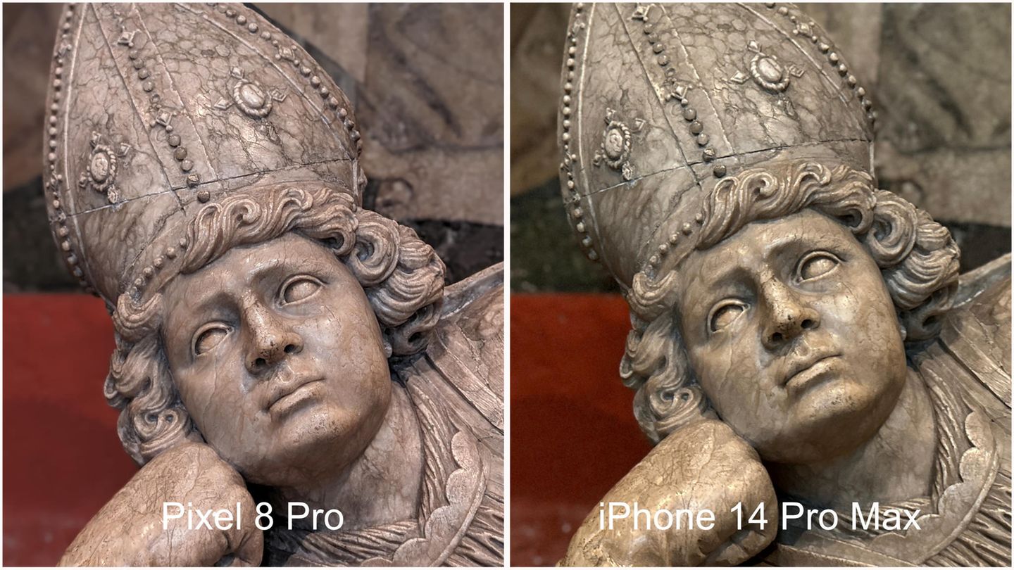 Pixel 8 Pro iPhone 14 Pro Max VGL Porträt