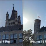Pixel 8 Pro iPhone 14 Pro Max VGL Domschiff Zoom