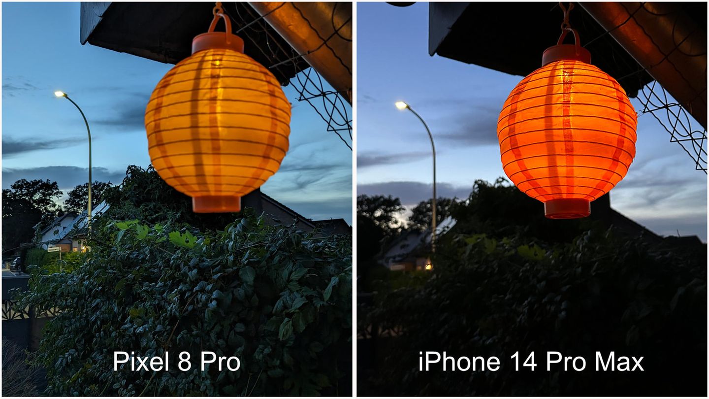 Pixel 8 Pro iPhone 14 Pro Max VGL Lampion Nacht