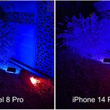 Pixel 8 Pro iPhone 14 Pro Max VGL Garten Nacht