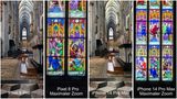 Pixel 8 Pro iPhone 14 Pro Max VGL Domschiff Zoom