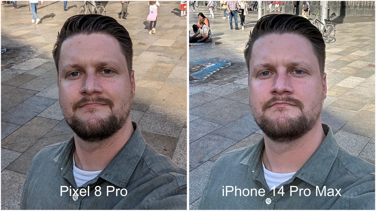 Pixel 8 Pro iPhone 14 Pro Max Selfie VGL