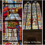 Pixel 8 Pro iPhone 14 Pro Max VGL Buntglasfenster