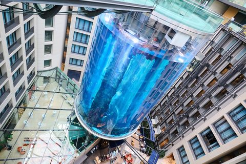 Der Berliner AquaDom vor dem Unglück