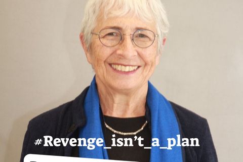 Dieses Bild von Vivian Silver kursiert in den sozialen Medien und wirbt für einen Gefangenentausch