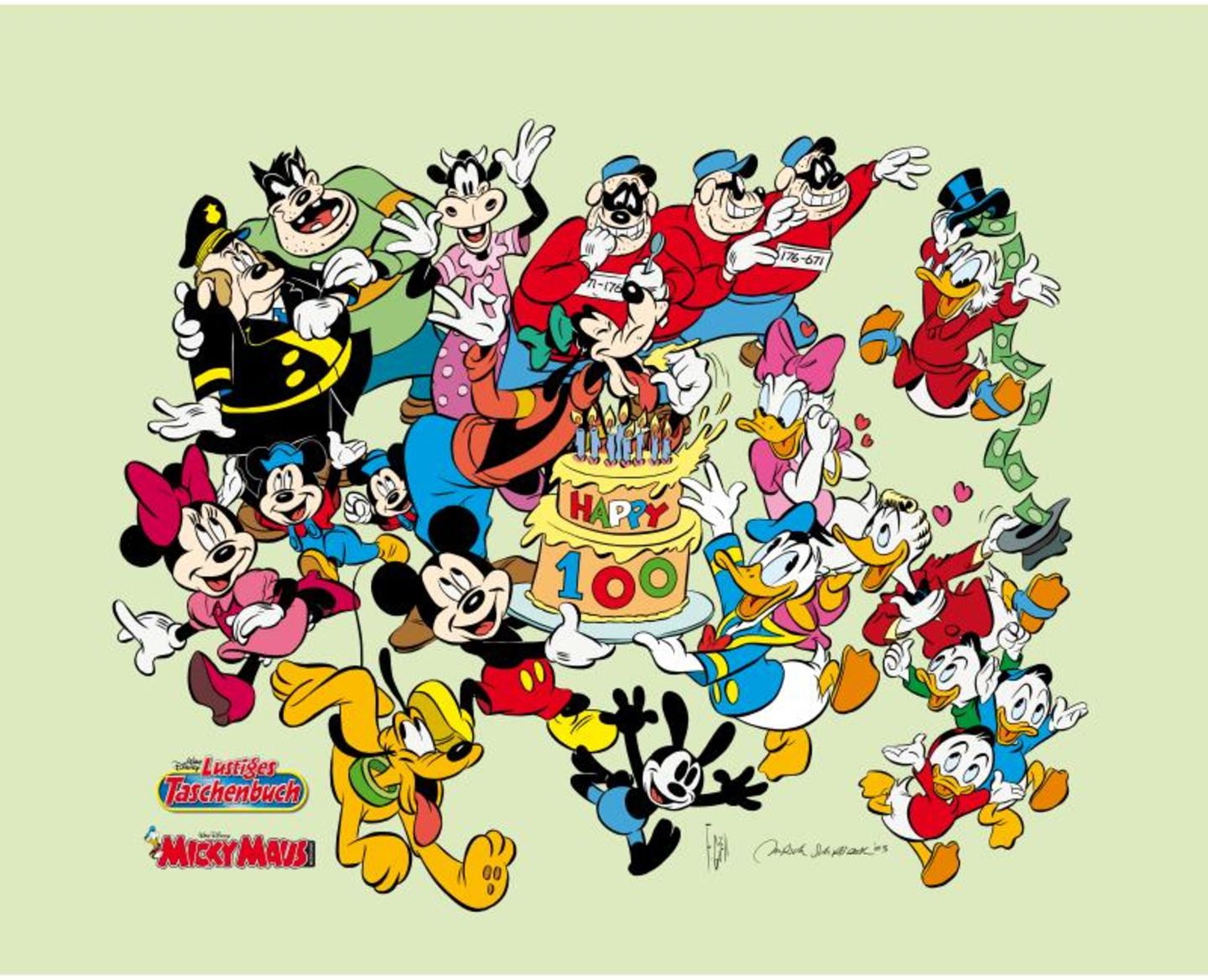 Illustration mit Disney Figuren