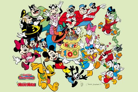 Illustration mit Disney Figuren