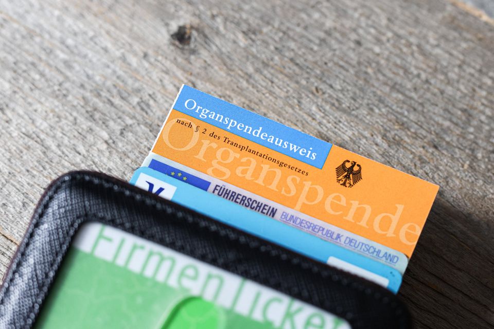 Organspenderausweis im Portemonne Organspenderausweis im Portemonne