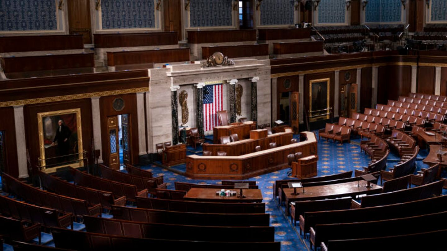 Das Repräsentantenhaus im US-Kapitol. Die Position des Sprechers ist seit über einer Woche vakant, das Land dadurch gelähmt.