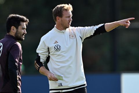 Julian Nagelsmann mit Ilkay Gündogan beim Training des DFB-Teams in den USA
