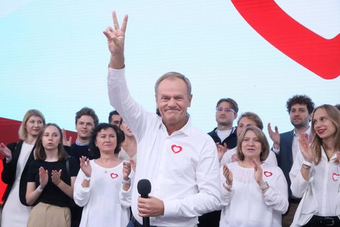 Donald Tusk am Wahltag in Polen