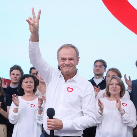 Donald Tusk am Wahltag in Polen