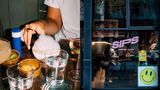 Platz 1: Sips in Barcelona  Wenn sich zwei der kreativsten Köpfe der Branche zusammentun, ist Spektakuläres zu erwarten, so das Urteil der Jury. Genau das geschah als Simone Caporale und Marc Álvarez im Jahr 2021 das Sips gründeten – kaum zwei Jahre später wurde es zur besten Bar der Welt und zur besten Bar Europas gekürt.  Besondere Drinks: Primordial – eine Mischung aus 12 Jahre altem Scotch, Ruby Port und Pera Nashi – wird den Besuchern nicht in einem Glas, sondern in einem Metallabguss zweier Hände serviert, während der Daiquiri Heliodora über eine von Hand gedrehte Maschine kommt, die Grapefruit-Rasiereis liefert, bevor eine überdimensionale Pipette Sherry in ein Glas mit Rum und Limette tropft.