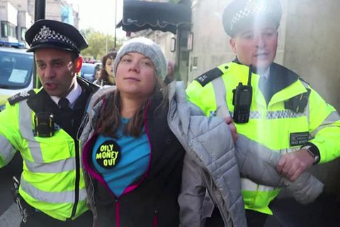 Energie-Konferenz: Bei Klimaprotest in London: Greta Thunberg in Gewahrsam genommen