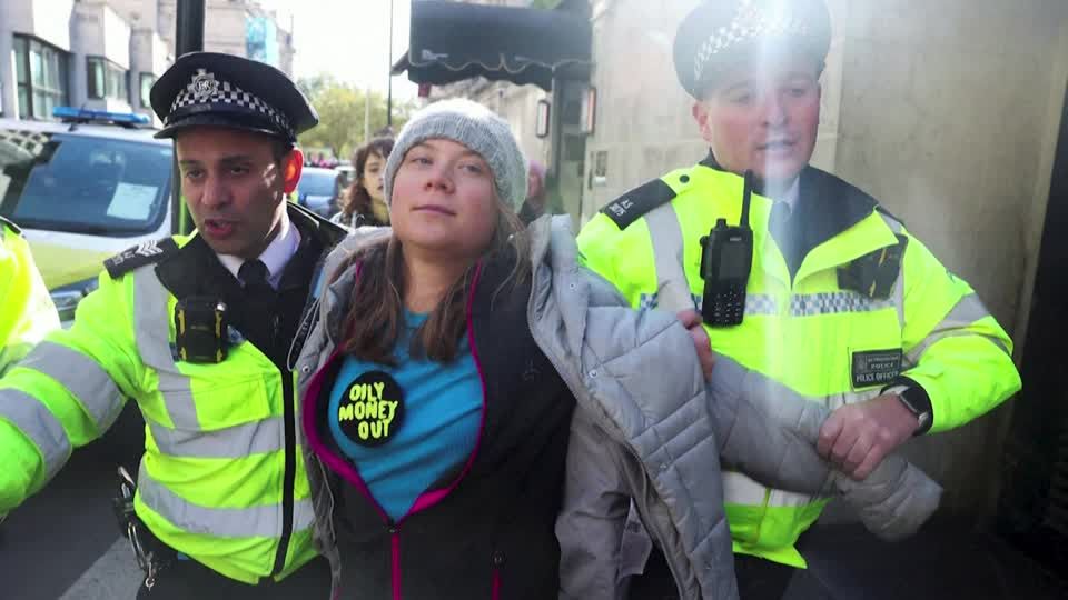 Energie-Konferenz: Bei Klimaprotest in London: Greta Thunberg in Gewahrsam genommen