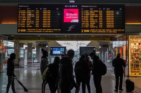 Betroffen ist auch der Flughafen von Nizza im Süden Frankreichs