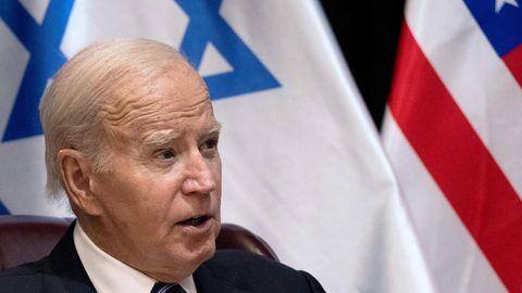 Joe Biden, Präsident der USA, spricht in Israel