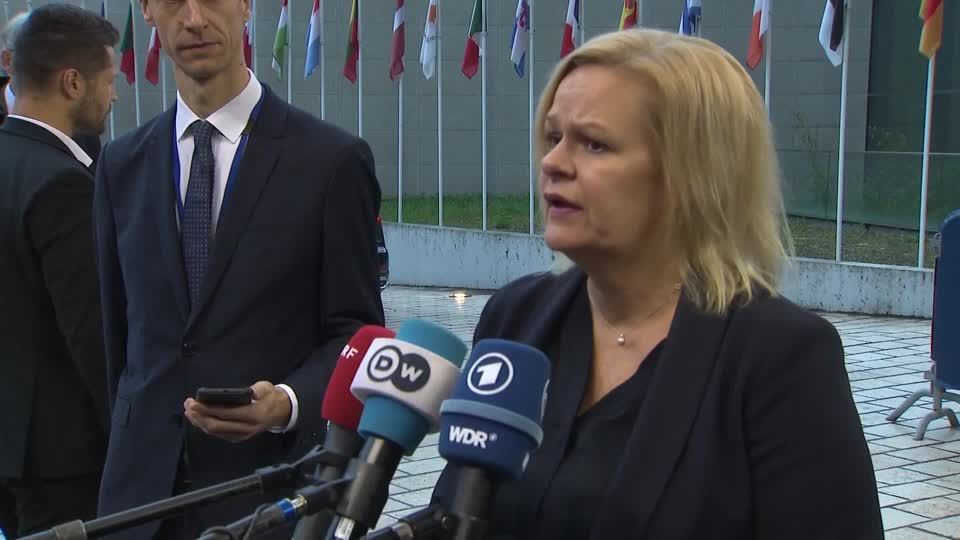 Video: Faeser verurteilt Gewalt bei pro-palästinensischen Protesten