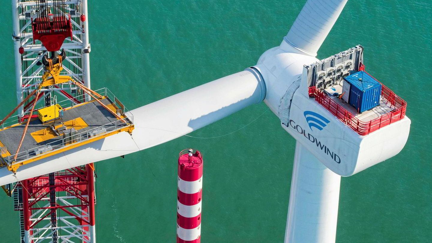 Bau einer Turbine mit 16 MW Kapazität von Ming Yang.