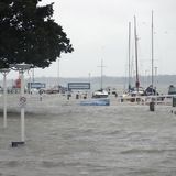 Auch in Travemünde kommt es zu Überschwemmunge