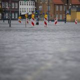 Das Wasser in Flensburg ist am Abend gestiegen.