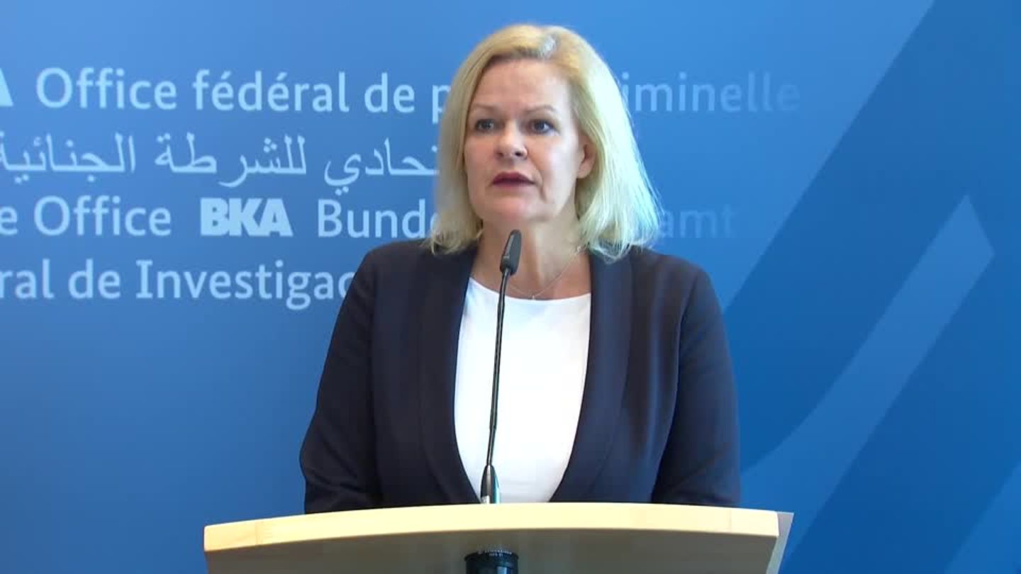 Nancy Faeser: More than 1,100 crimes registered during protests about the Middle East conflict (video)